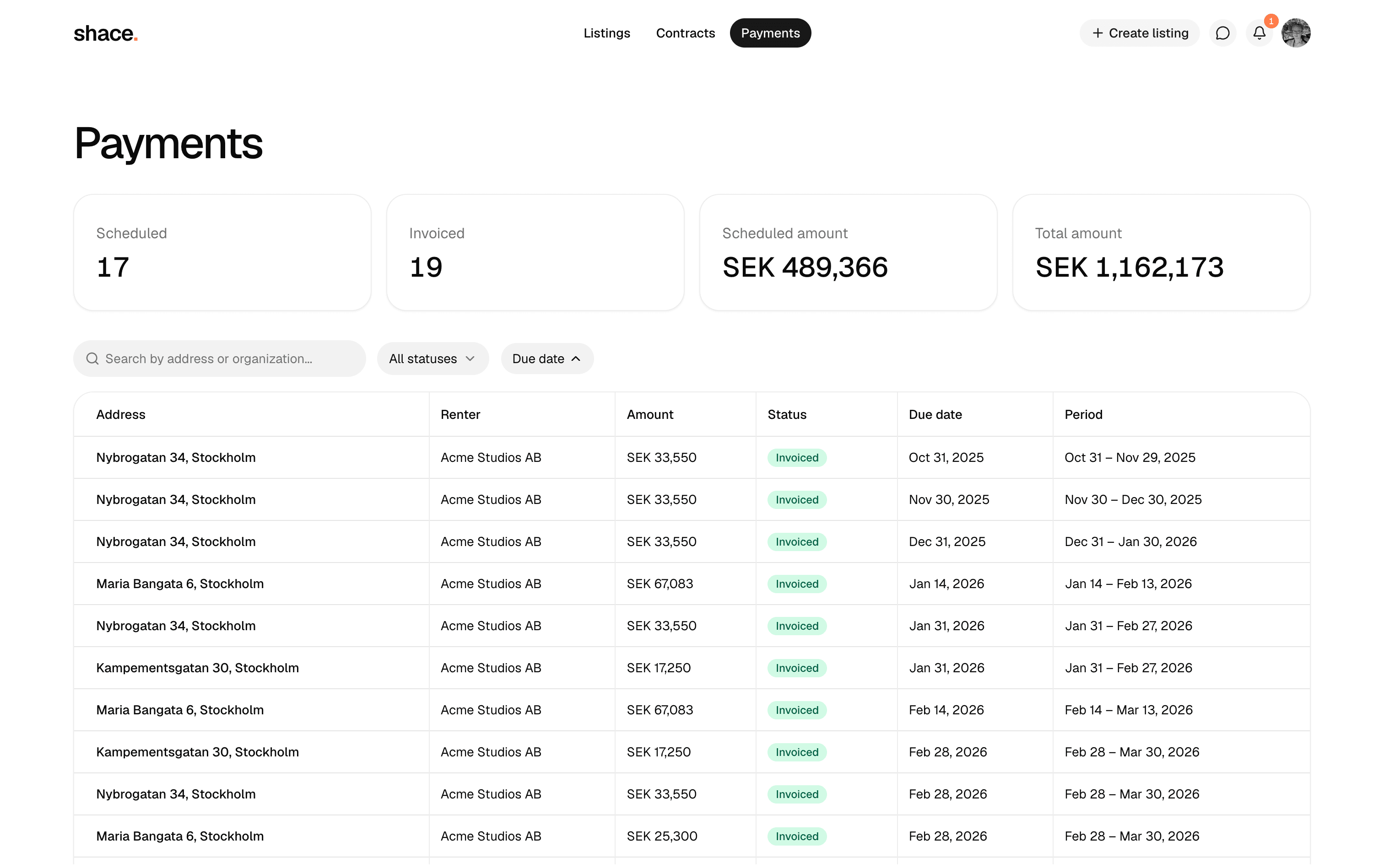 Automatic invoicing